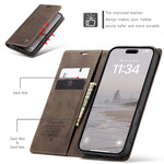 CASEME For iPhone 17 Wallet Case  013 Series PU Leather Phone Cover Stand