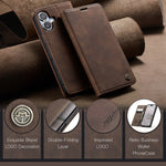 CASEME For iPhone 17 Wallet Case  013 Series PU Leather Phone Cover Stand