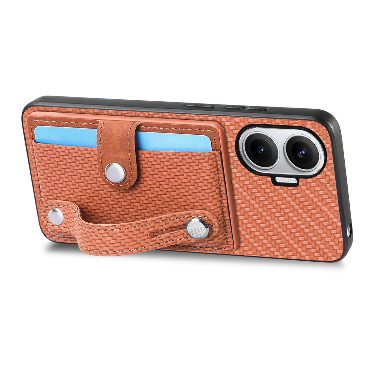 For Xiaomi Redmi Turbo 4 Pro 5G Case Carbon Fiber Texture Leather Phone Back Cover with Card Holder