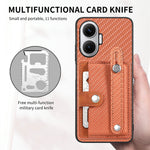 For Xiaomi Redmi Turbo 4 Pro 5G Case Carbon Fiber Texture Leather Phone Back Cover with Card Holder