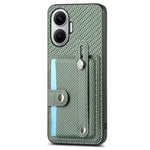 For Xiaomi Redmi Turbo 4 Pro 5G Case Carbon Fiber Texture Leather Phone Back Cover with Card Holder