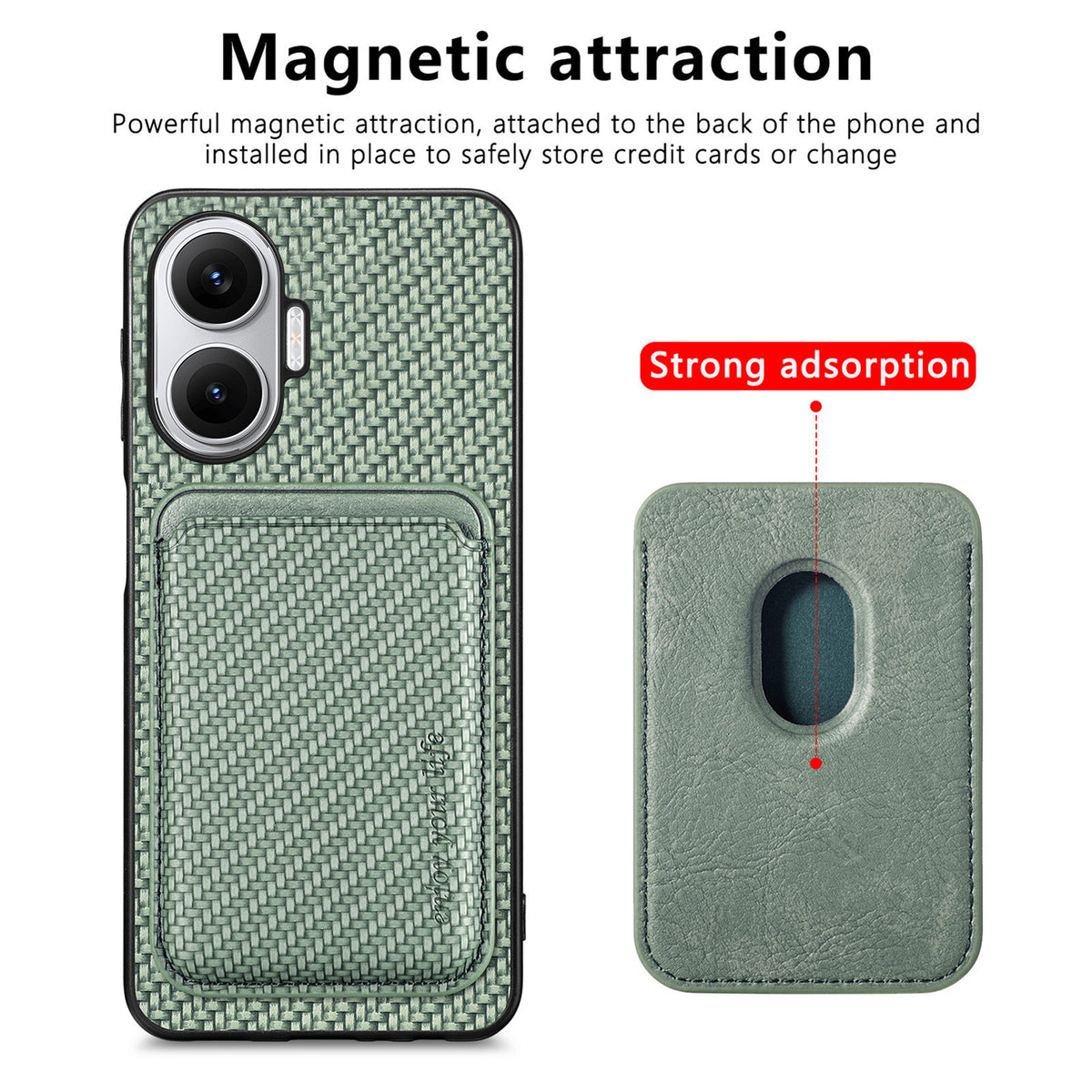 For Xiaomi Redmi Turbo 4 Pro 5G Case Magnetic Detachable Card Holder Phone Back Cover