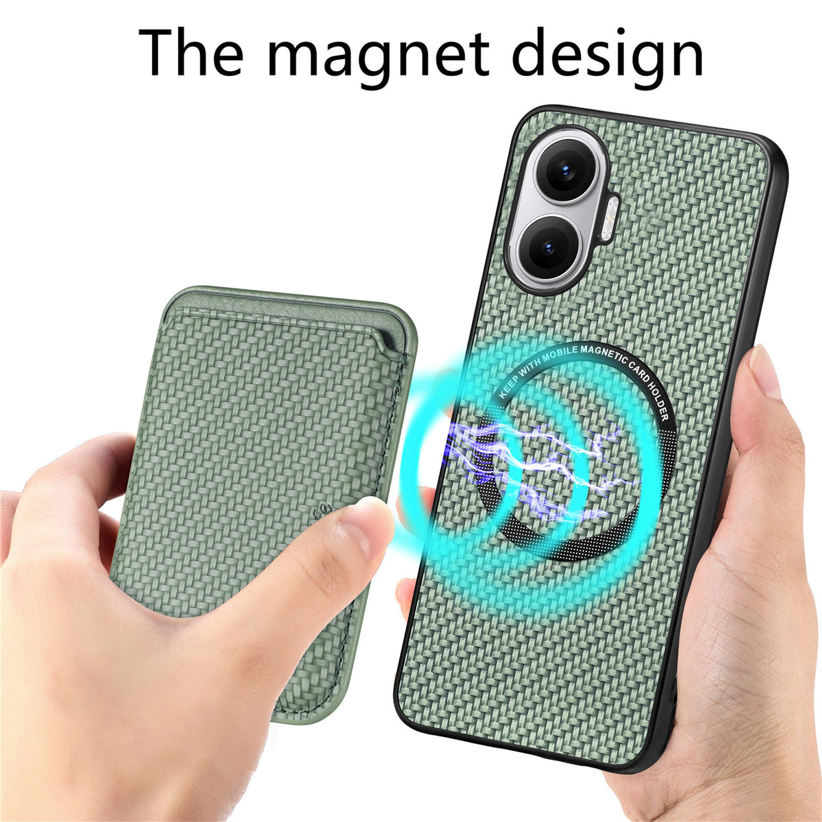 For Xiaomi Redmi Turbo 4 Pro 5G Case Magnetic Detachable Card Holder Phone Back Cover