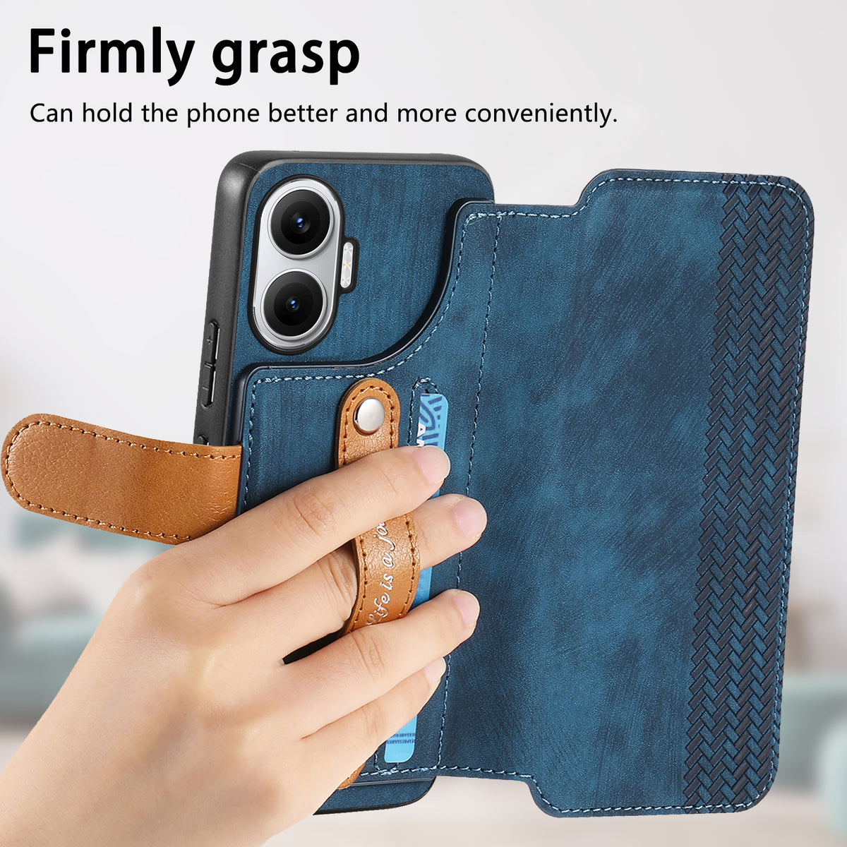 For Xiaomi Redmi Turbo 4 Pro 5G Case Wallet Retro Leather Phone Cover with Wristband Kickstand