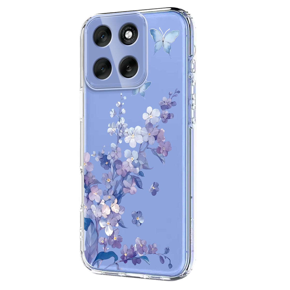 For Motorola Moto G56 5G Case Butterfly Floral Pattern Printing TPU Phone Back Cover