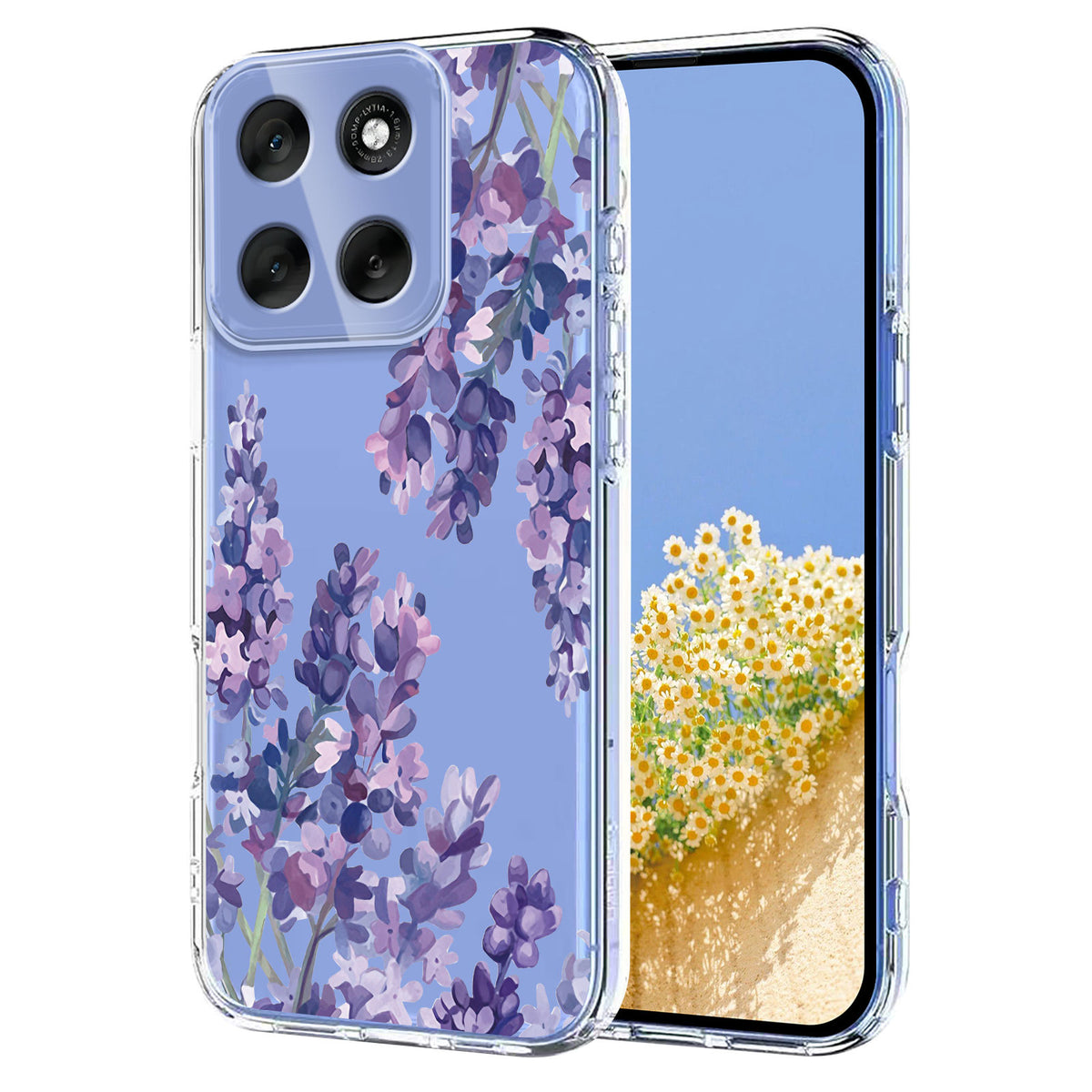 For Motorola Moto G56 5G Case Butterfly Floral Pattern Printing TPU Phone Back Cover