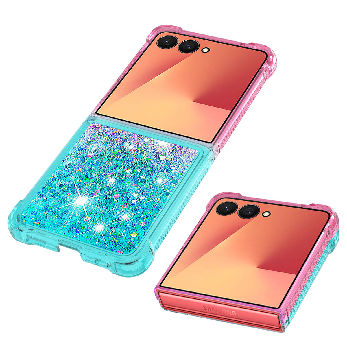 For Samsung Galaxy Z Flip7 5G TPU Case Gradient Quicksand Phone Back Cover