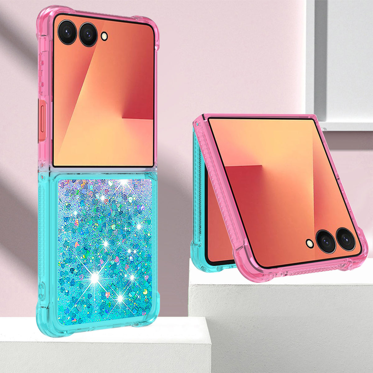 For Samsung Galaxy Z Flip7 5G TPU Case Gradient Quicksand Phone Back Cover