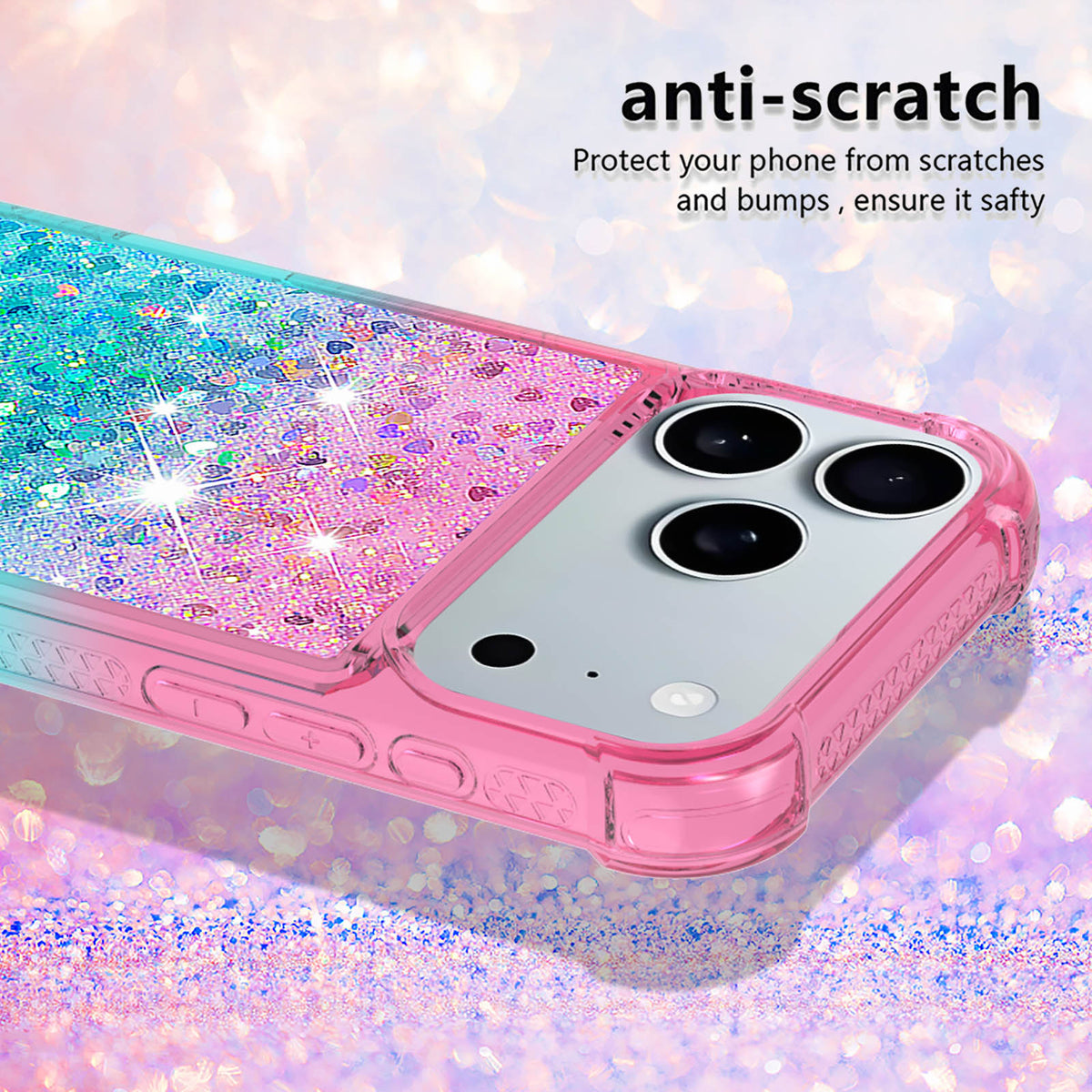 For iPhone 18 Pro Max / 17 Pro Max TPU Case Gradient Quicksand Phone Back Cover