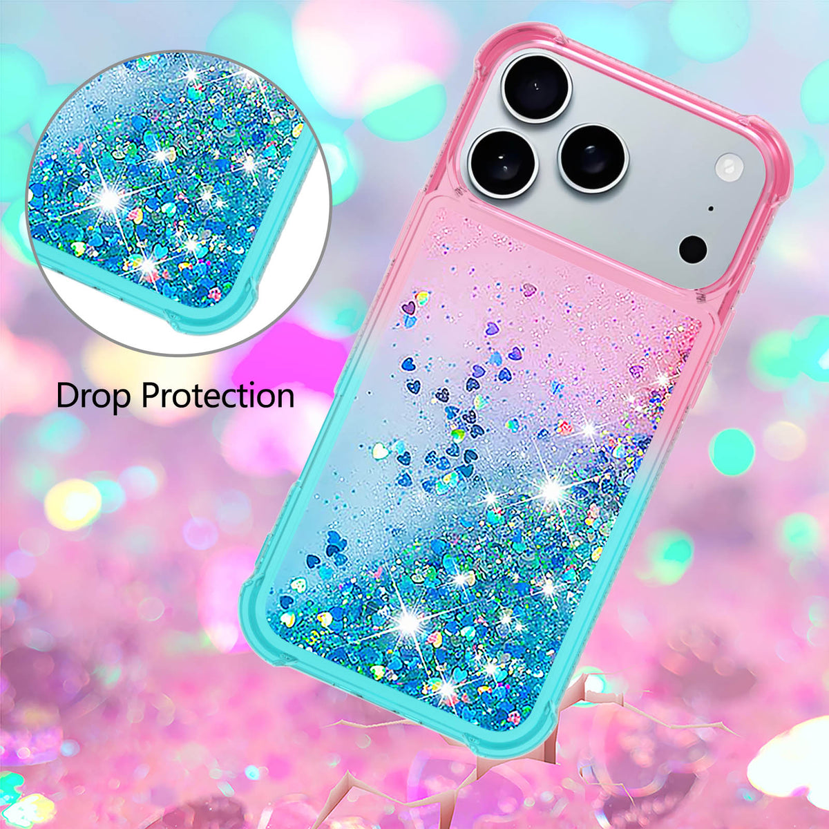 For iPhone 18 Pro Max / 17 Pro Max TPU Case Gradient Quicksand Phone Back Cover