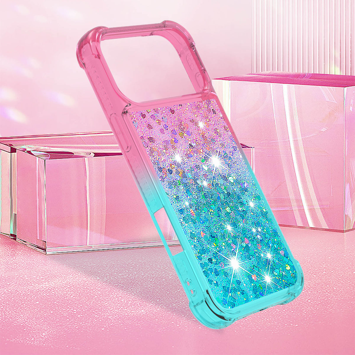 For iPhone 18 Pro Max / 17 Pro Max TPU Case Gradient Quicksand Phone Back Cover