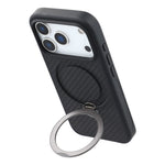 For iPhone 17 Pro Max Case Compatible with MagSafe Kickstand TPU + PC Phone Cover Carbon Fiber Texture
