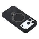 For iPhone 17 Pro Max Case Compatible with MagSafe Kickstand TPU + PC Phone Cover Carbon Fiber Texture