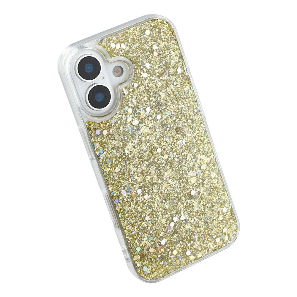 For iPhone 17 Case Shockproof Soft TPU Phone Cover Glittery Design