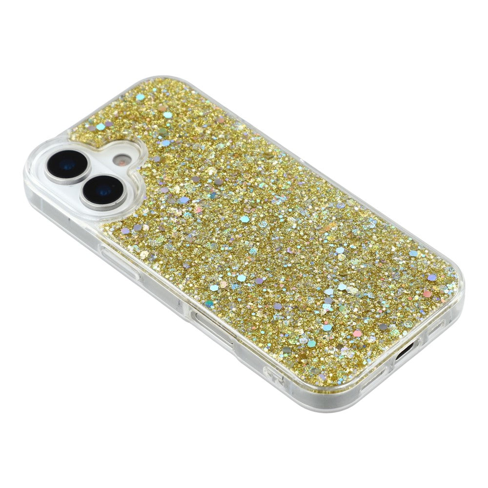 For iPhone 17 Case Shockproof Soft TPU Phone Cover Glittery Design