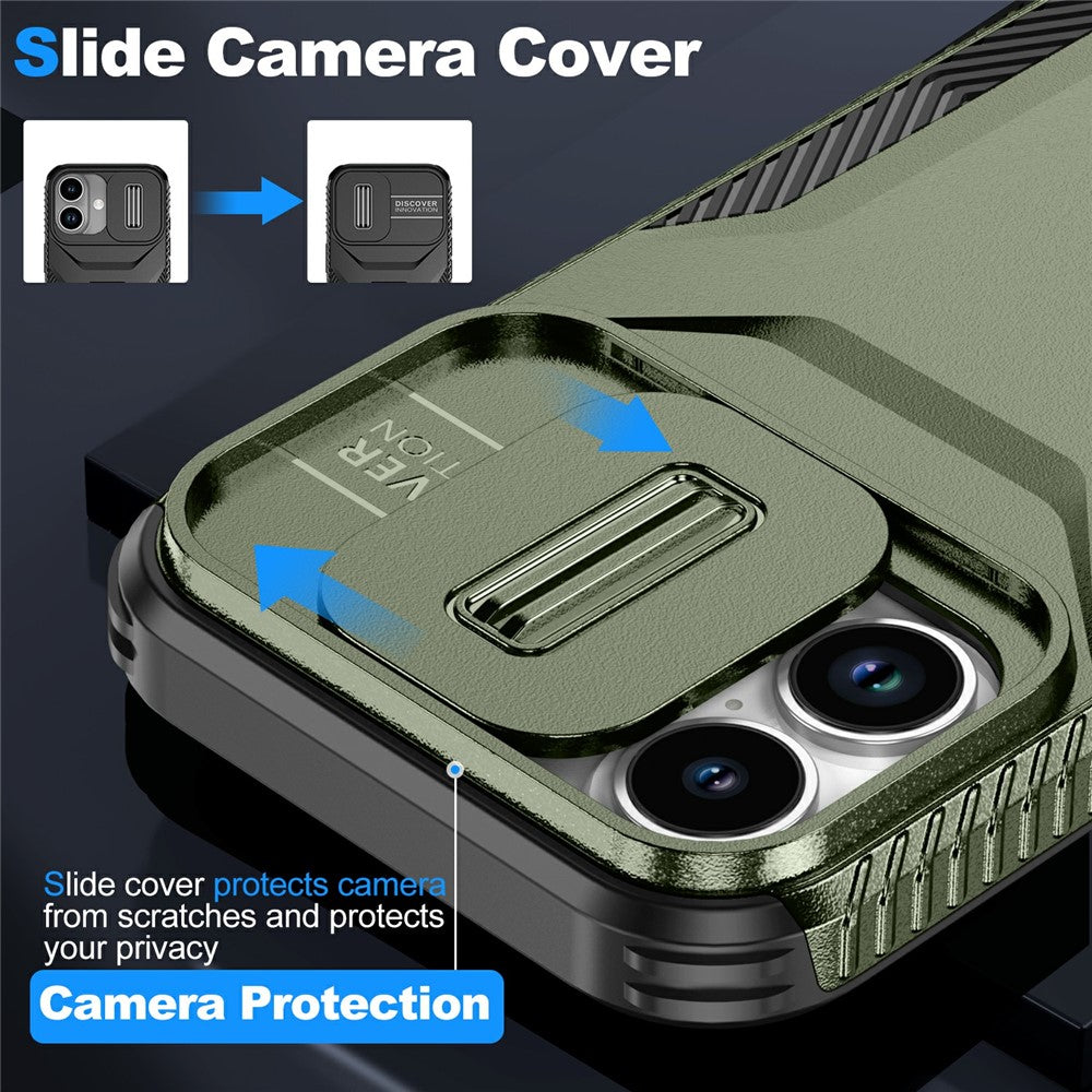 For iPhone 18 / 17 Case Camshield TPU + PC Phone Cover Non-Slip Side Edge
