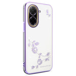 KADEM For Xiaomi Redmi A5 NFC (EU) (173.45mm) Case Flower Rhinestone Decor TPU Phone Cover