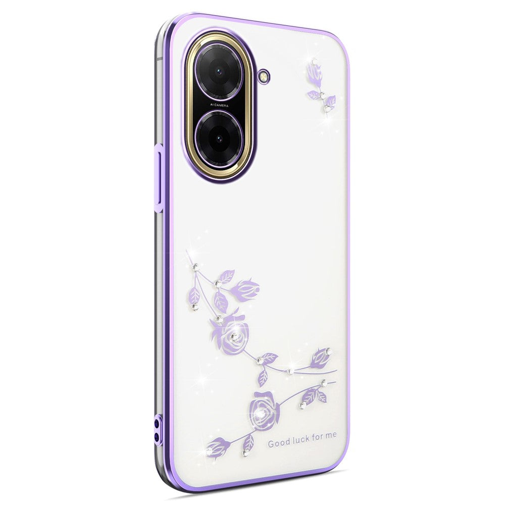 KADEM For Xiaomi Redmi A5 NFC (EU) (173.45mm) Case Flower Rhinestone Decor TPU Phone Cover