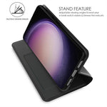 For Samsung Galaxy M36 5G Case PU Leather Phone Cover with Card Holder Stand