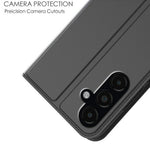 For Samsung Galaxy M36 5G Case PU Leather Phone Cover with Card Holder Stand