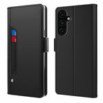 For Samsung Galaxy M36 5G Case Stand PU Leather Phone Cover Card Holder Mirror