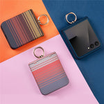 For Samsung Galaxy Z Flip7 5G Phone Case Ring Holder Kickstand PC Cover with Tempered Glass Screen Protector