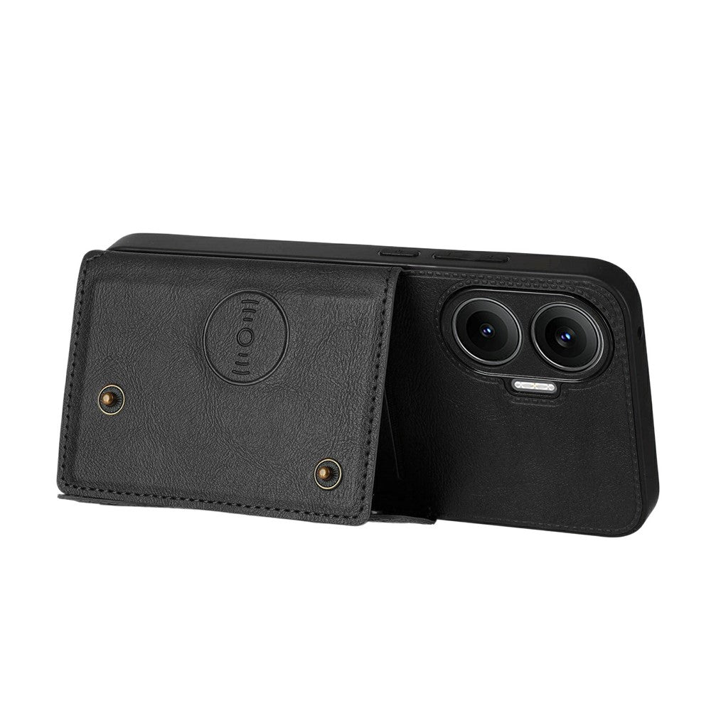 Xiaomi Redmi Turbo 4 Pro 5G / Poco F7 5G-skal med korthållare, stativ, läder + TPU-mobilskal