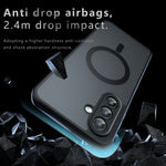 Til Samsung Galaxy A24 5G Magnetisk Cover TPU + PC Mat Overflade Telefoncover