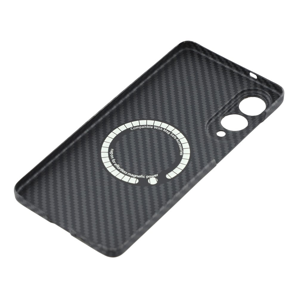 Til Samsung Galaxy S25 Edge Magnetisk Cover 1500D Grov Tekstur Aramidfiber Telefoncover Præcisionsudskæring