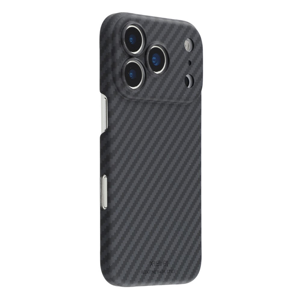X-LEVEL til iPhone 17 Pro Max Magnetisk Cover i Kulfiberstruktur Ultratyndt PC Hårdt Telefoncover