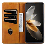 AZNS For Xiaomi Redmi K80 Ultra 5G Case Cowhide Texture PU Leather Wallet Phone Cover