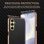 AZNS-etui til Samsung Galaxy A18 5G / A18 4G / A17 5G / A17 4G / A26 5G med elektroplettering, kulfiberstruktur og PU + TPU-mobilcover