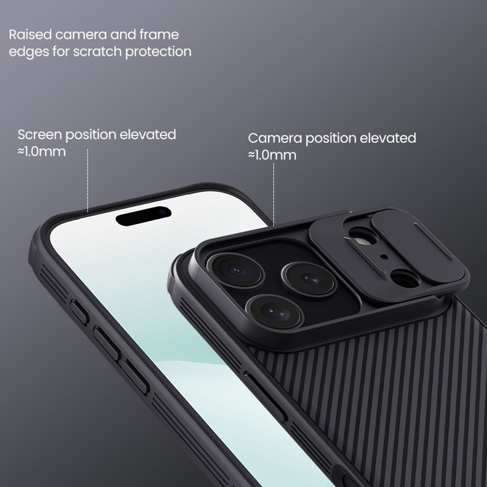 NILLKIN Camshield Pro Series for iPhone 18 Pro / 17 Pro Case PC + TPU Slide Camera Lid Phone Cover