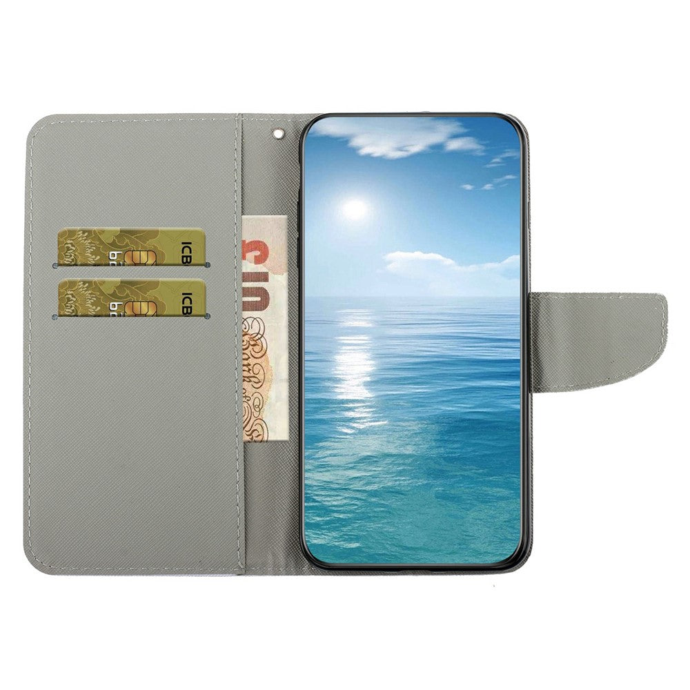 For Samsung Galaxy A18 5G / A17 5G / A17 4G / A26 5G / A16 5G / A16 4G Case Pattern Printing Protective Leather Folio Phone Cover with Wrist Strap