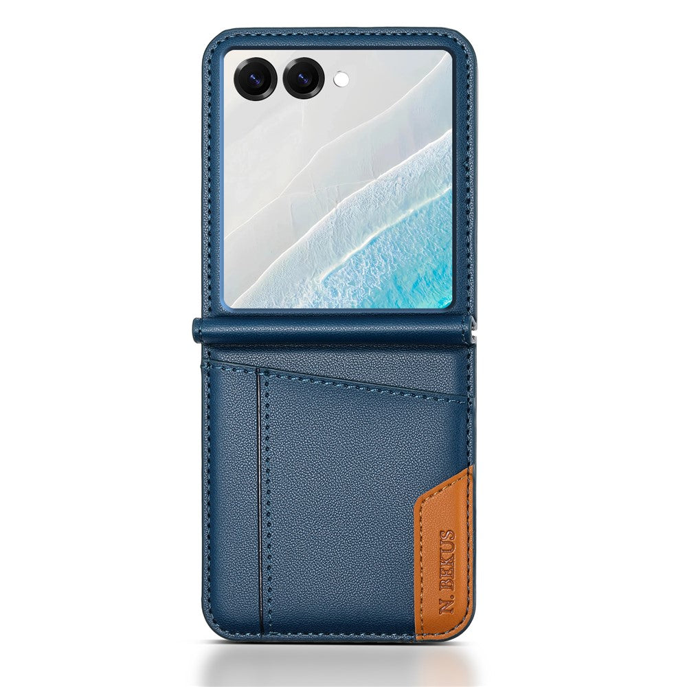N.BEKUS til Samsung Galaxy Z Flip7 5G etui Kortlomme PU + PC telefonbagcover