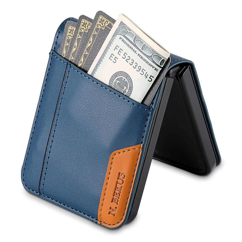N.BEKUS til Samsung Galaxy Z Flip7 5G etui Kortlomme PU + PC telefonbagcover