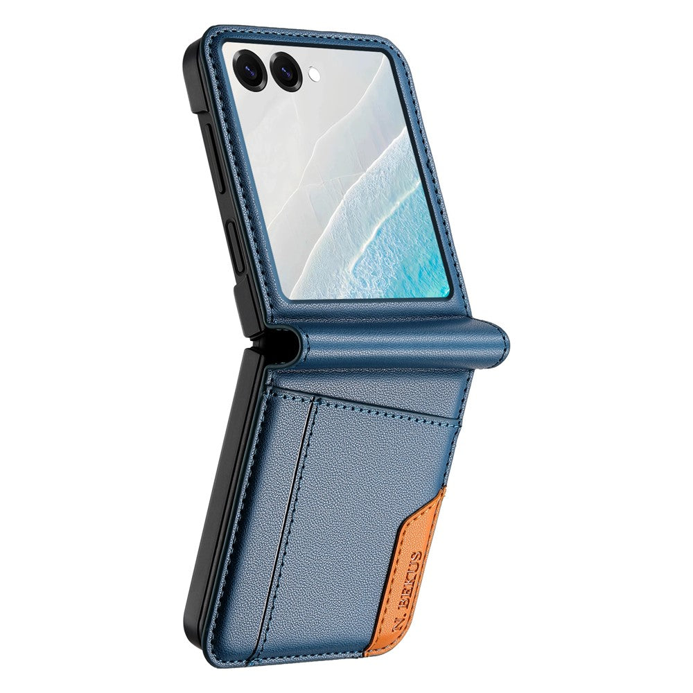 N.BEKUS til Samsung Galaxy Z Flip7 5G etui Kortlomme PU + PC telefonbagcover