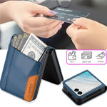 N.BEKUS til Samsung Galaxy Z Flip7 5G etui Kortlomme PU + PC telefonbagcover