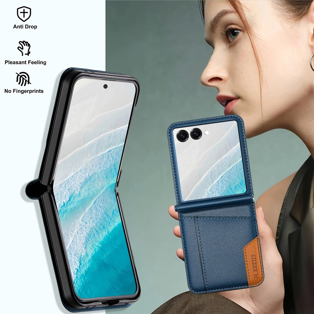 N.BEKUS til Samsung Galaxy Z Flip7 5G etui Kortlomme PU + PC telefonbagcover