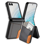N.BEKUS til Samsung Galaxy Z Flip7 5G etui Kortlomme PU + PC telefonbagcover