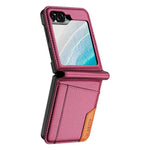 N.BEKUS til Samsung Galaxy Z Flip6 5G / Flip7 FE 5G cover med kortlomme PU + PC bagcover
