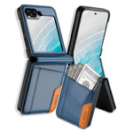 N.BEKUS til Samsung Galaxy Z Flip6 5G / Flip7 FE 5G cover med kortlomme PU + PC bagcover