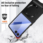Samsung Galaxy Z Flip7 5G Magnetiskt Skal Stöd PC+PU mobilskal med Skärm-/Linsfilm