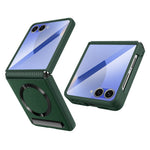 Samsung Galaxy Z Flip7 5G Magnetiskt Skal Stöd PC+PU mobilskal med Skärm-/Linsfilm