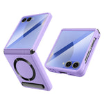 Samsung Galaxy Z Flip7 5G Magnetiskt Skal Stöd PC+PU mobilskal med Skärm-/Linsfilm