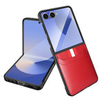 Til Samsung Galaxy Z Flip7 5G Etui Litchi Tekstur PU+PC Telefoncover med Skærm-/Linsefilm