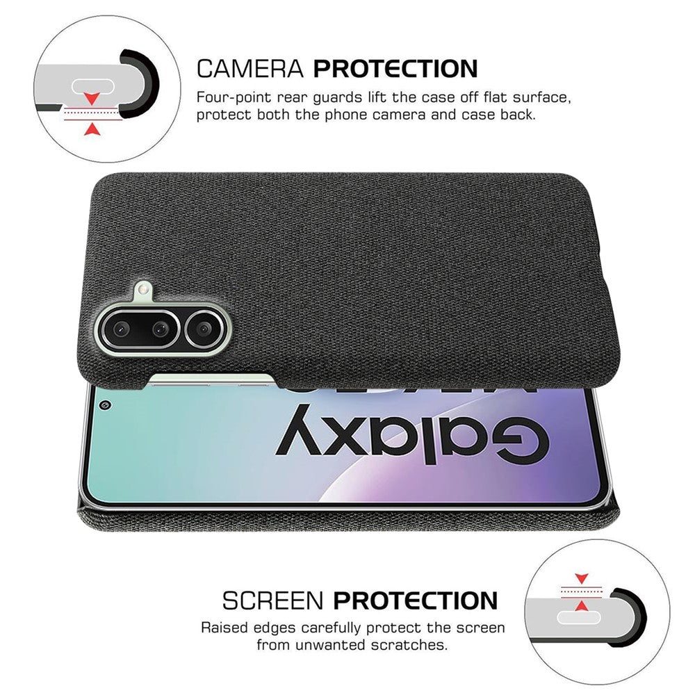 For Samsung Galaxy M56 5G Phone Case Cloth Texture Anti-Scratch Protective PC Back Cover