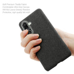 For Samsung Galaxy M56 5G Phone Case Cloth Texture Anti-Scratch Protective PC Back Cover