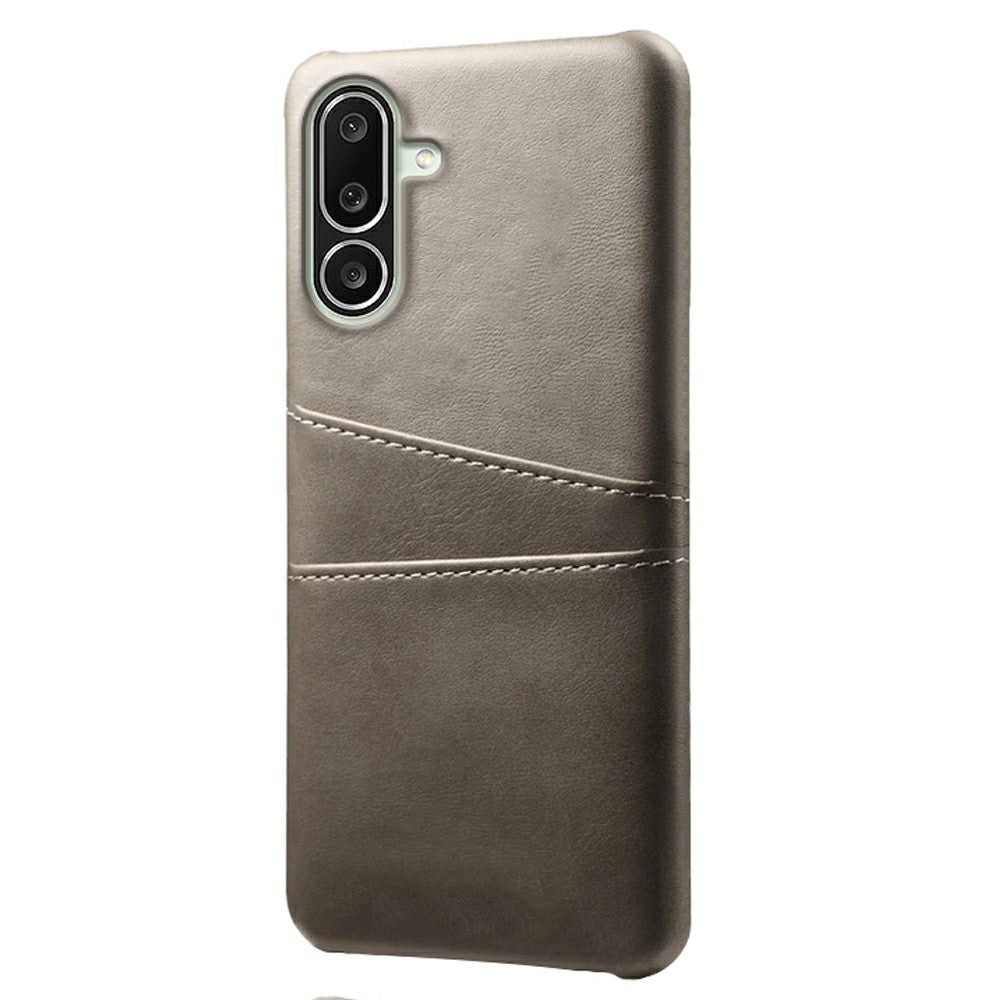 Til Samsung Galaxy M56 5G Etui Dobbeltkortpladser PU Læder + Hårdt PC Telefoncover