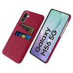 For Samsung Galaxy M56 5G Case Cloth + Hard PC Phone Cover with Dual Card Slots
